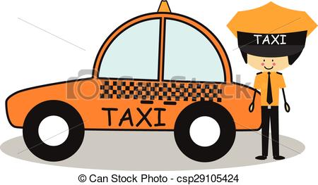 Doodle Taxi Driver - csp29105424