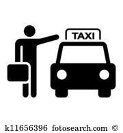 Taxi Sign Silhouette