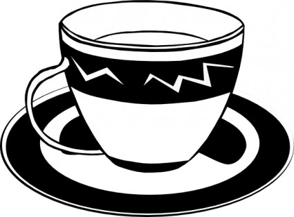 Tea cup clip art Free vector  - Clipart Cup