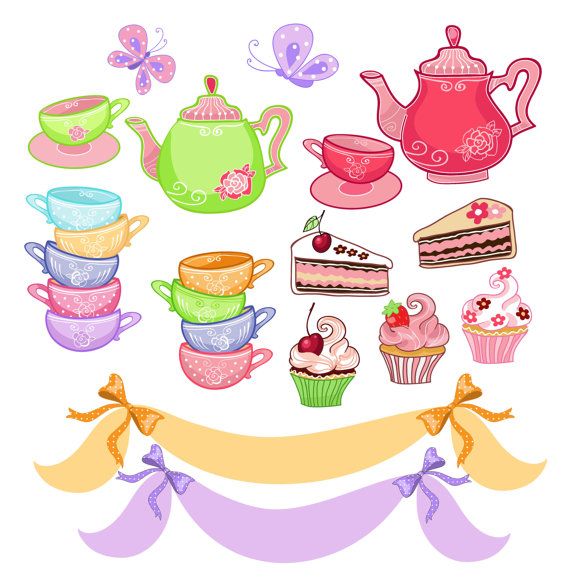 tea party: tea cup background