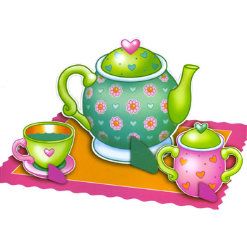 tea party: tea cup background
