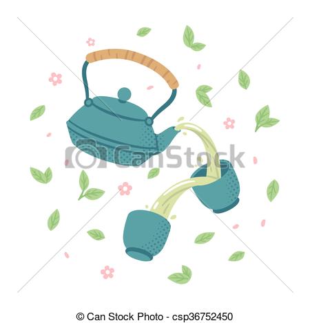 Japanese green tea set - csp3 - Tea Set Clipart