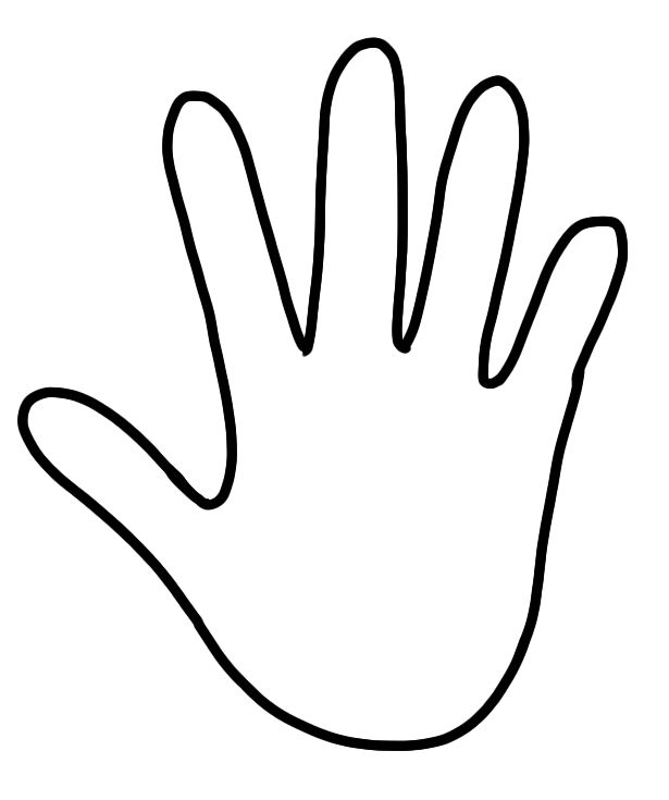 Teaching First Hands And .. - Hand Outline Clip Art