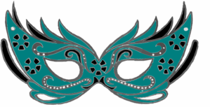 Teal Masquerade Mask Clip Art - Masquerade Mask Clip Art