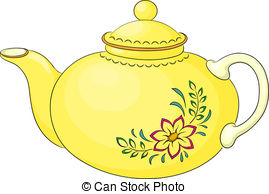 ... Teapot with pattern - China yellow teapot with a pattern... Teapot with pattern Clip Artby ...