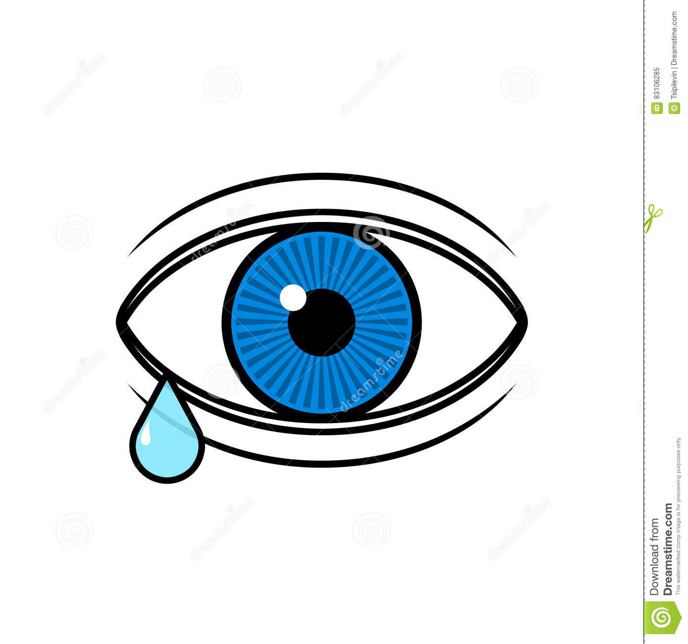 . ClipartLook.com Incredible Design Tear Clipart Eye With A Illustration Stock Of ClipartLook.com 