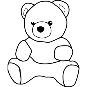 ... Teddy bear clipart black and white ...