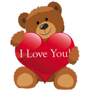 Free Teddy Bear with I Love Y
