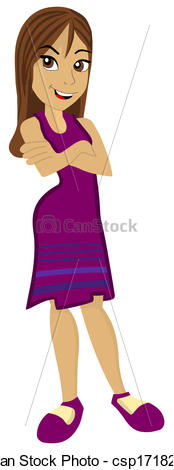 Teenage Girl In A Nightgown Csp17182153