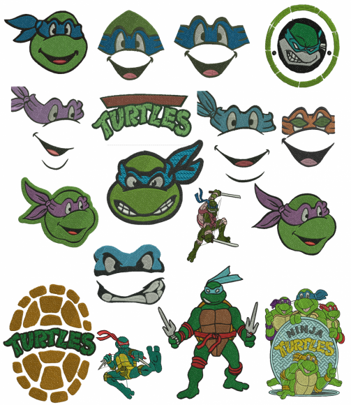 Teenage Mutant Ninja Turtles Machine Embroidery Designs Clipart