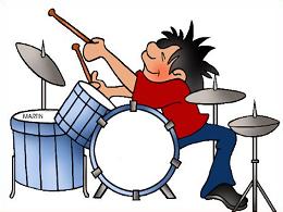 teenager playing drums