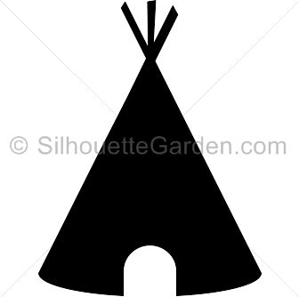 Teepee silhouette clip art. Download free versions of the image in EPS, JPG,