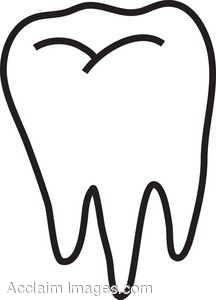 Tooth clip art template for t