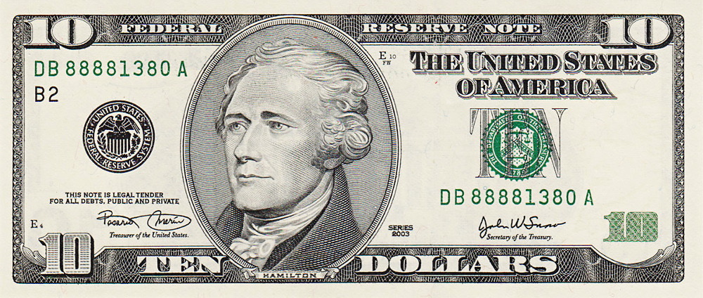 Ten Dollar Bill Us Http Www W - Dollar Bill Images Clip Art