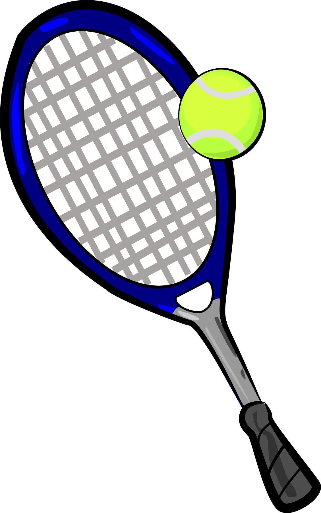 tennis clipart black and whit
