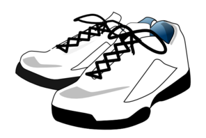 tennis clipart black and whit - Clipart Tennis Shoes
