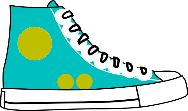 tennis shoes clipart black and white