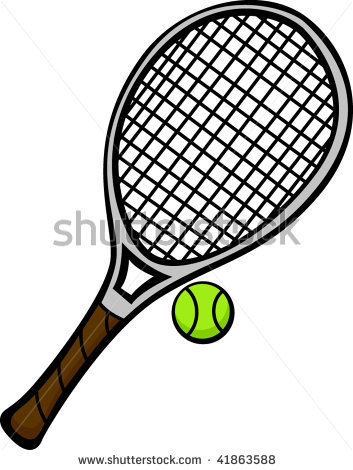 Tennis ball and racket clip art - ClipartFest