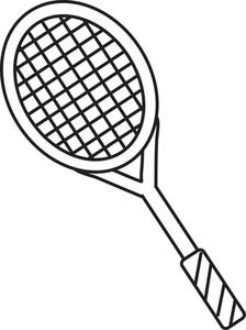 Tennis Racket Clipart Black .