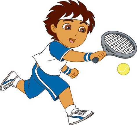 Boy Playing Tennis Clipart Si
