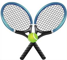 crossed tennis racket clipart