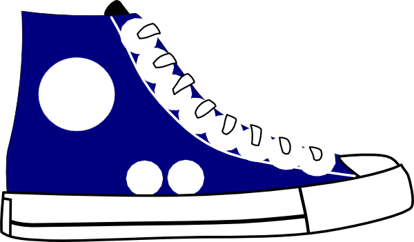 Tennis shoes clipart black and white free 2