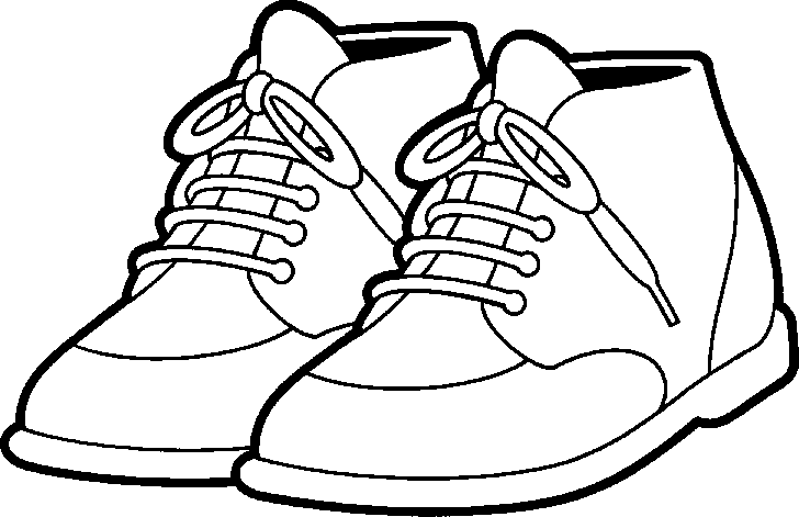 Tennis shoes clipart black and white free 3