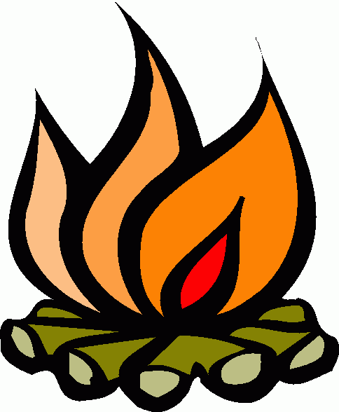 tent and campfire clipart