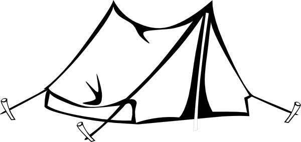 Tent Clipart Black And White 
