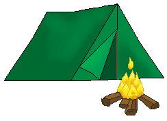 Tent Clip Art Green Tents and Campfires