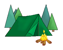 Tent Clip Art Green Tents in Forest