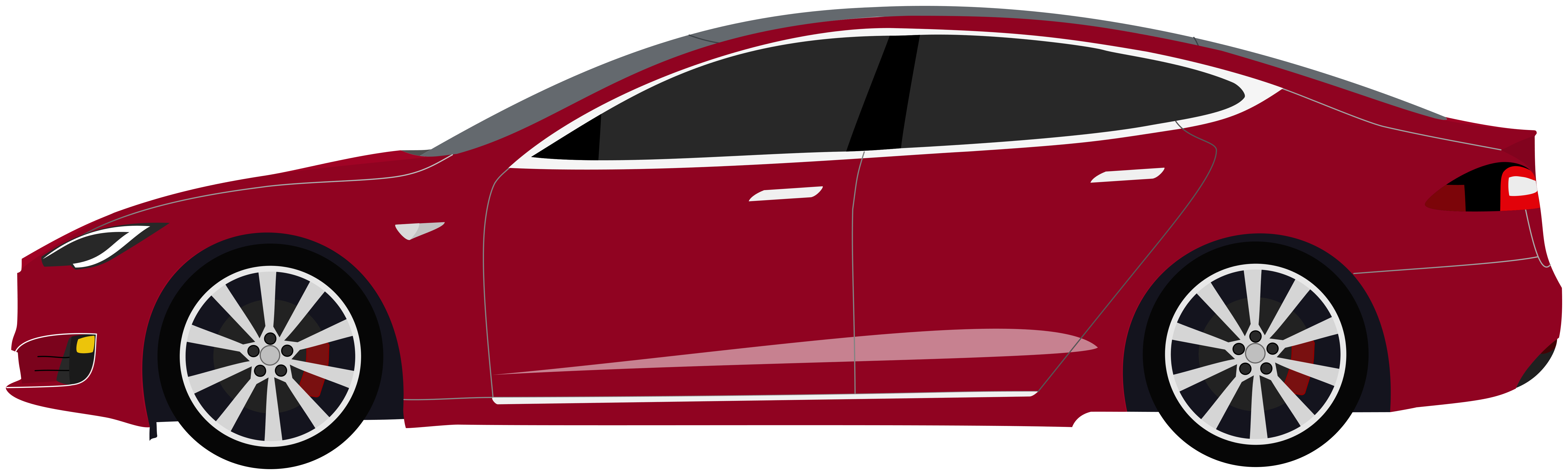 Black Tesla Model S Clipart. Signature Red Model S