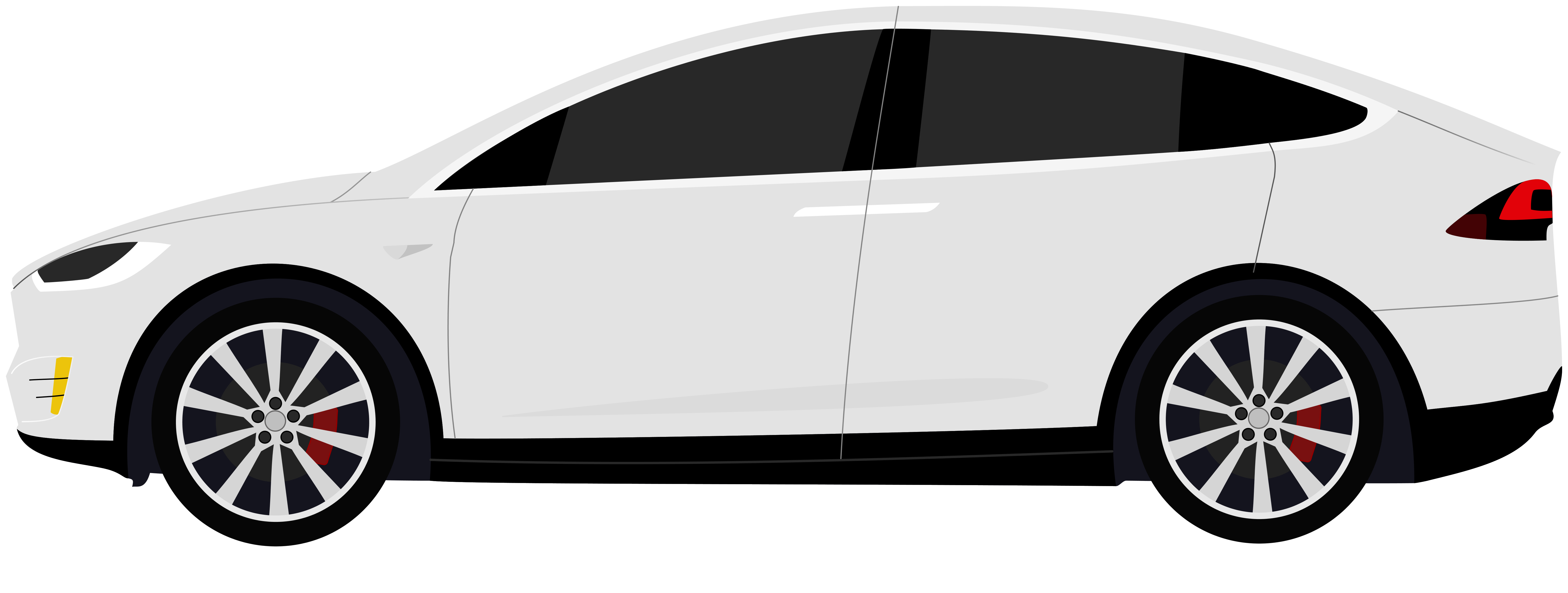 White Tesla Model X Clipart