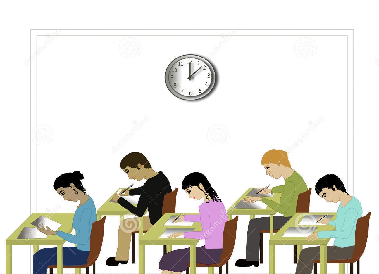 Student Taking A Test Clipart