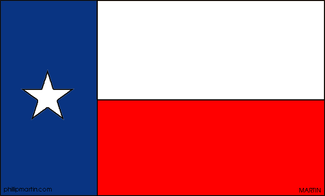 Flag Of The State Of Texas Cl