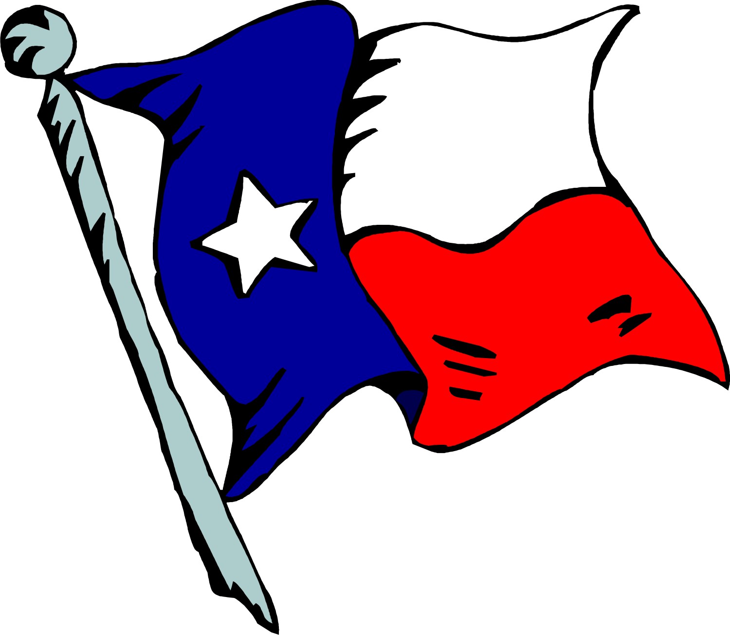 Texas Outline Clipart Clipart - Texas Flag Clip Art
