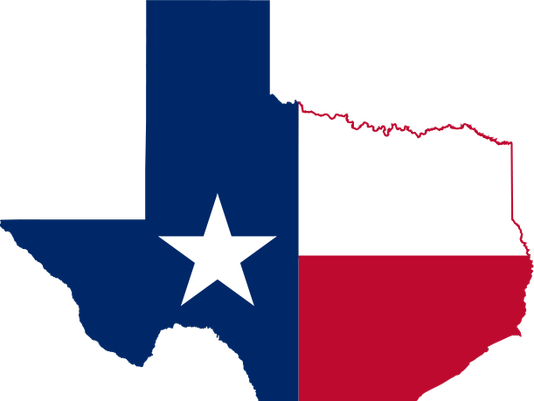 Texas Outline with Flag - Texas Flag Clip Art
