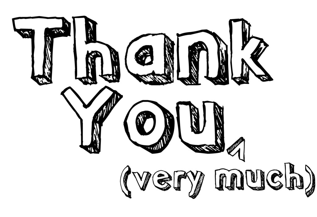 Black And White Thank You Clipart 10