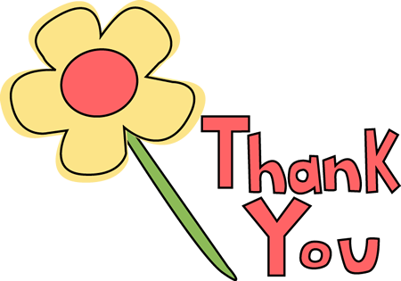 Thank you flowers clipart fre