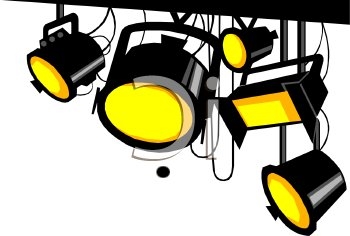 Theater Lights Clipart Stage 