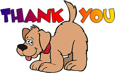 thank you with puppy - Animated Thank You Clipart