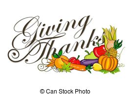 ... Thanks giving - An illustration of Giving Thanks text and.