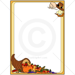 Thanksgiving border page bord