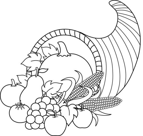 Thanksgiving black and white harvest cornucopia black and white thanksgiving clip art october