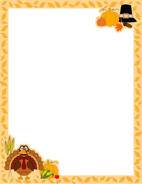 Thanksgiving border page bord - Thanksgiving Border Clip Art