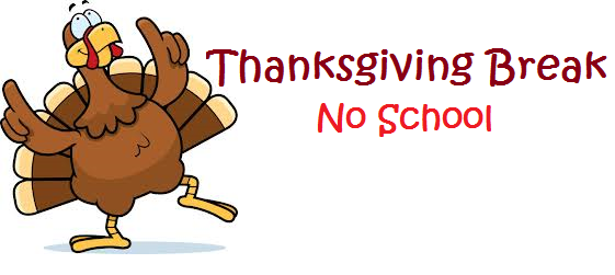 Thanksgiving Break Info For . - No School Clipart