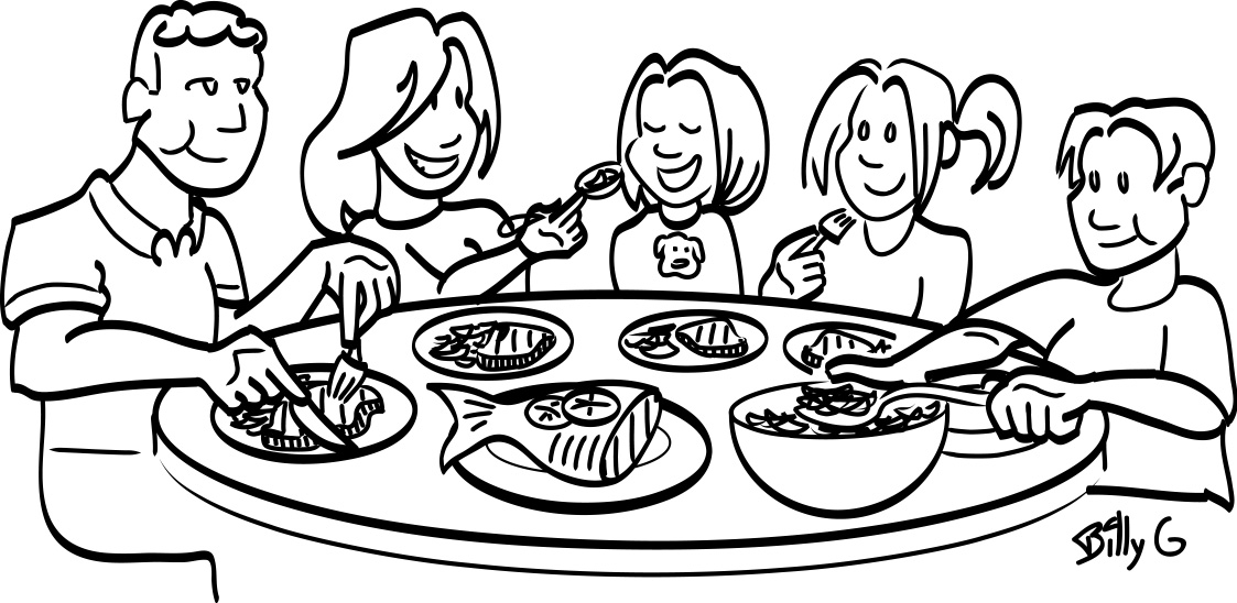 Thanksgiving Food Clip Art Black And White 01