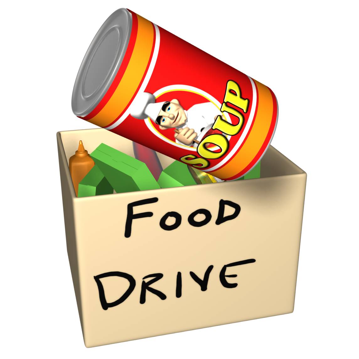 ... Thanksgiving Food Donatio - Canned Food Drive Clip Art