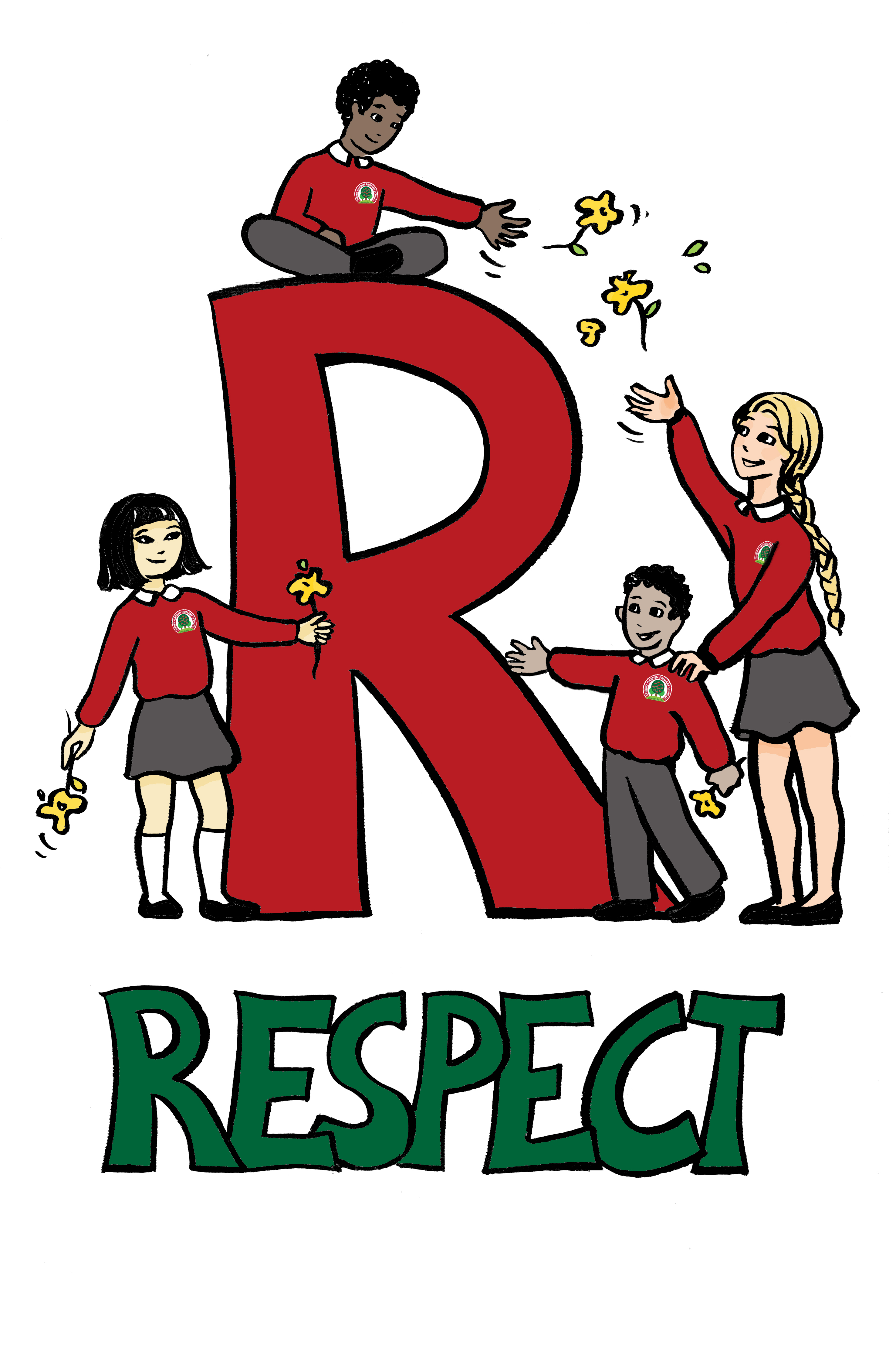 The Banners For The School - Respect Clip Art