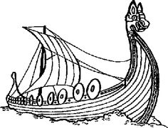 Viking ship Stock Image